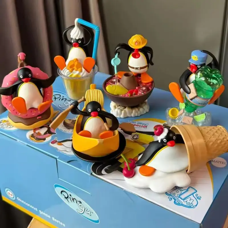 

Аутентичная модная игрушечная фигурка пингвина, слепая коробка, Коллекционное украшение для рабочего стола, модель, подарочное украшение для детей и взрослых