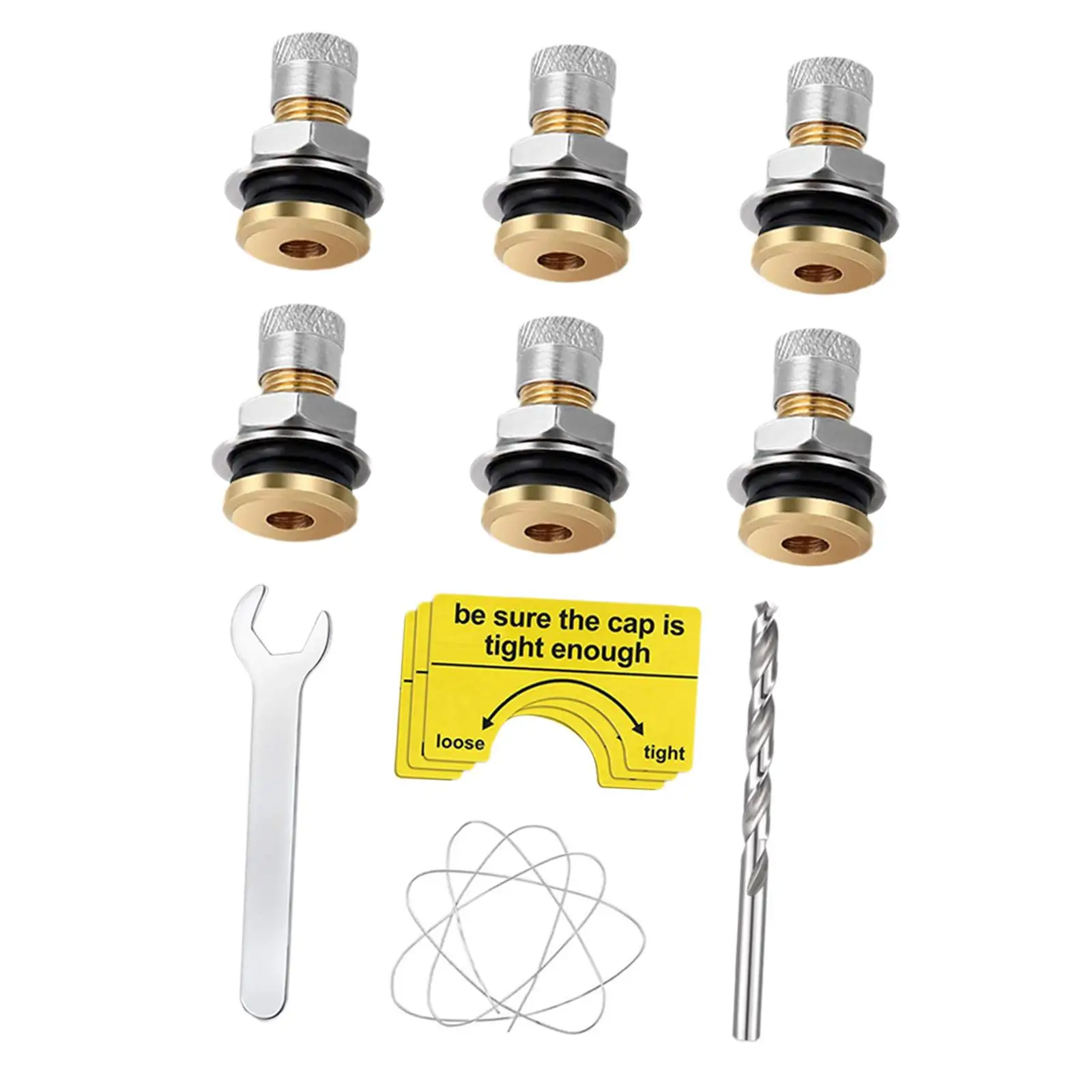 6Pcs Fuel Gas Tank Vent Caps Leakproof Gas Can Vent Valve 3 Gallon Gas Can