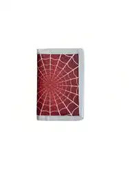 Spider Web Style Wallets Ages 6-18 Trifold Wallets with Sticker and Zipper Pocket for Teens Christmas Birthday Gift