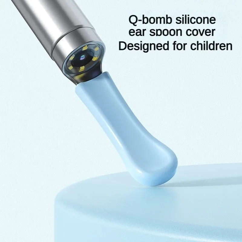 Xiaomi sunuo ช้อนตักใบหูมีกล้องอัจฉริยะ HD อุปกรณ์ขุดแว็กซ์สำหรับเด็กกล้องขนาดเล็กดูแลสุขภาพ