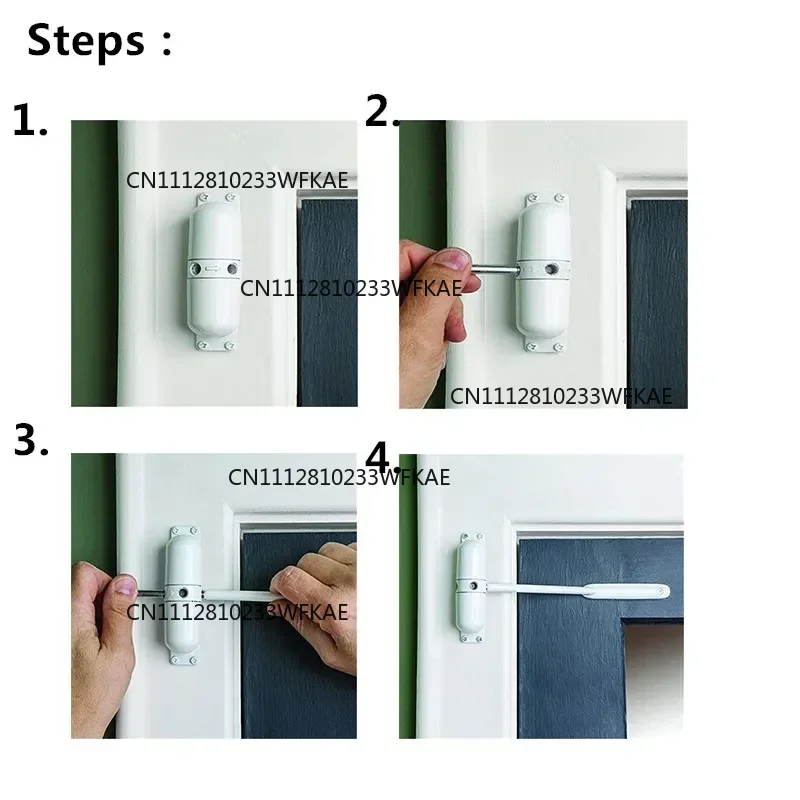 20-70KG White Zinc Alloy Adjustable Surface Mounted Automatic Spring Closing Door Closer Fire Rated Door Stopper Door Hardware