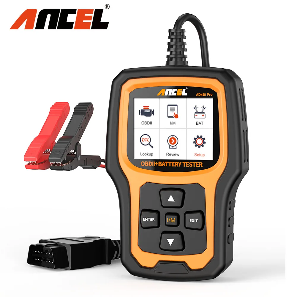 

ANCEL AD410 Pro Automotive Scanner Full OBD2 Code Reader Battery Tester Engine Check Battery System Test OBD Car Diagnostic Tool