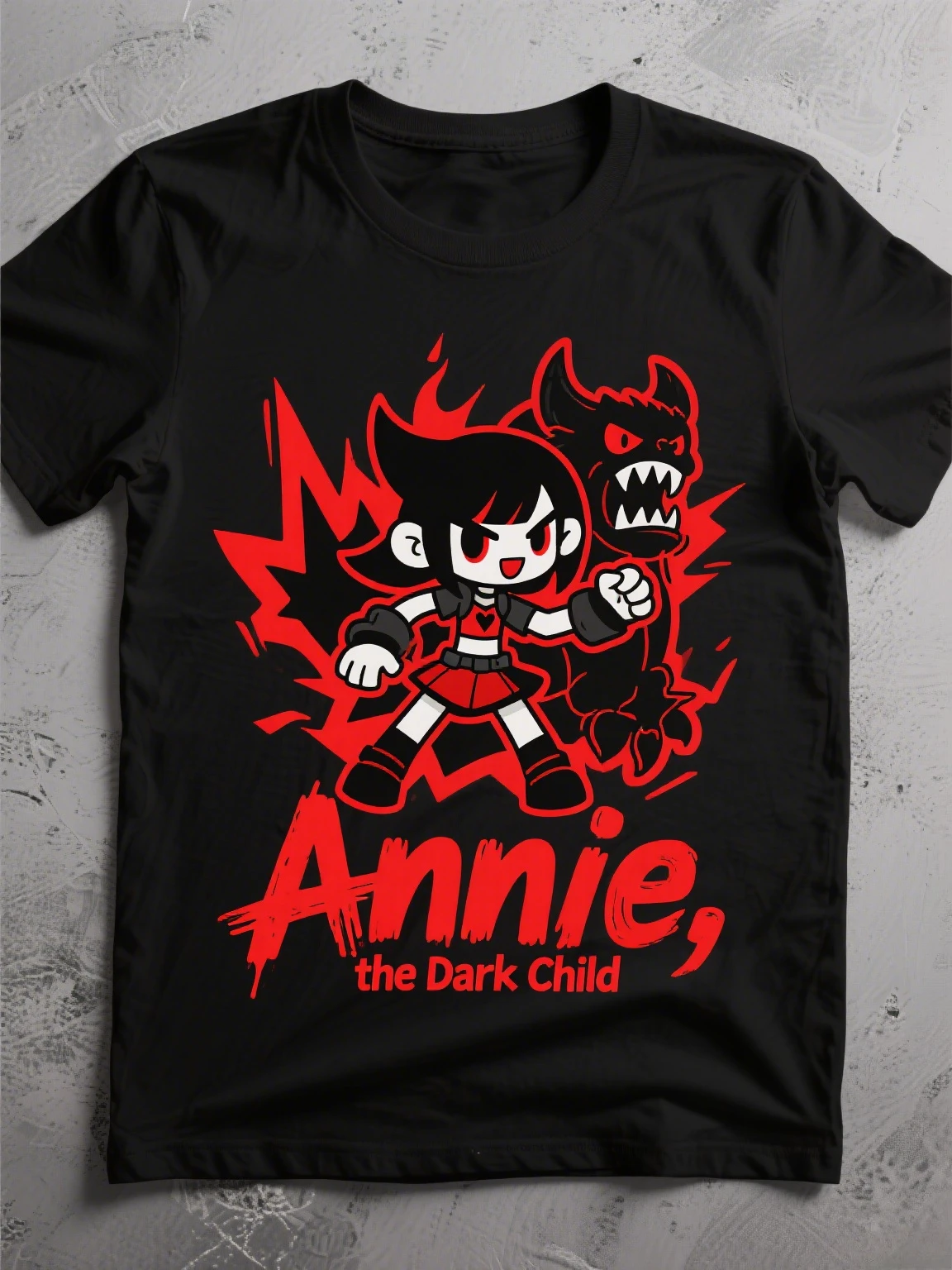 

Fashion Short Sleeve T - Shirt: Cool Annie Design, A Staple for Urban Gamers Harajuku Gothic Style Print New Arrival Tee S-4XL