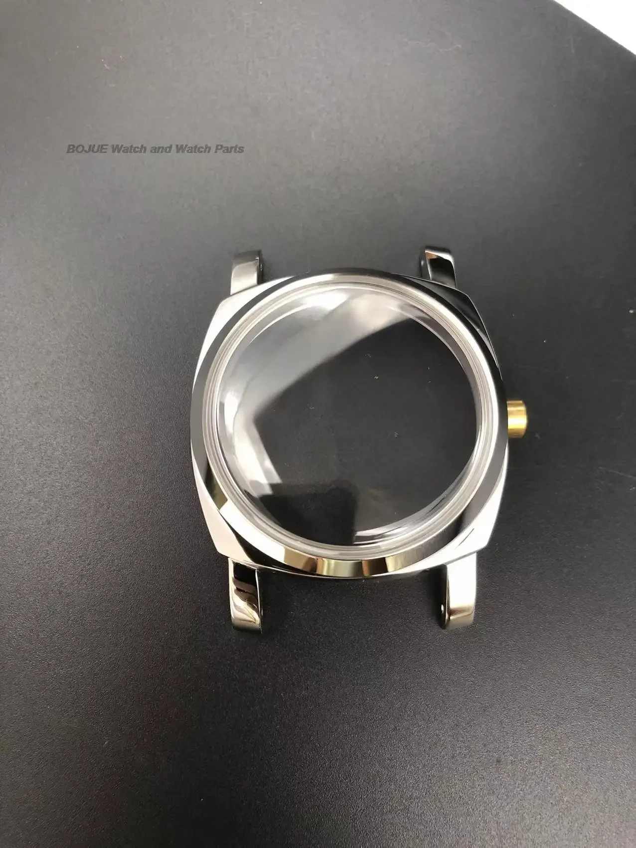 47mm PAM Vintage Retro Stainless Steel Watch Case for 6152/1 Crown Guard ETA6497/6498/ST3600 Mechanical Movement Mod Accessories