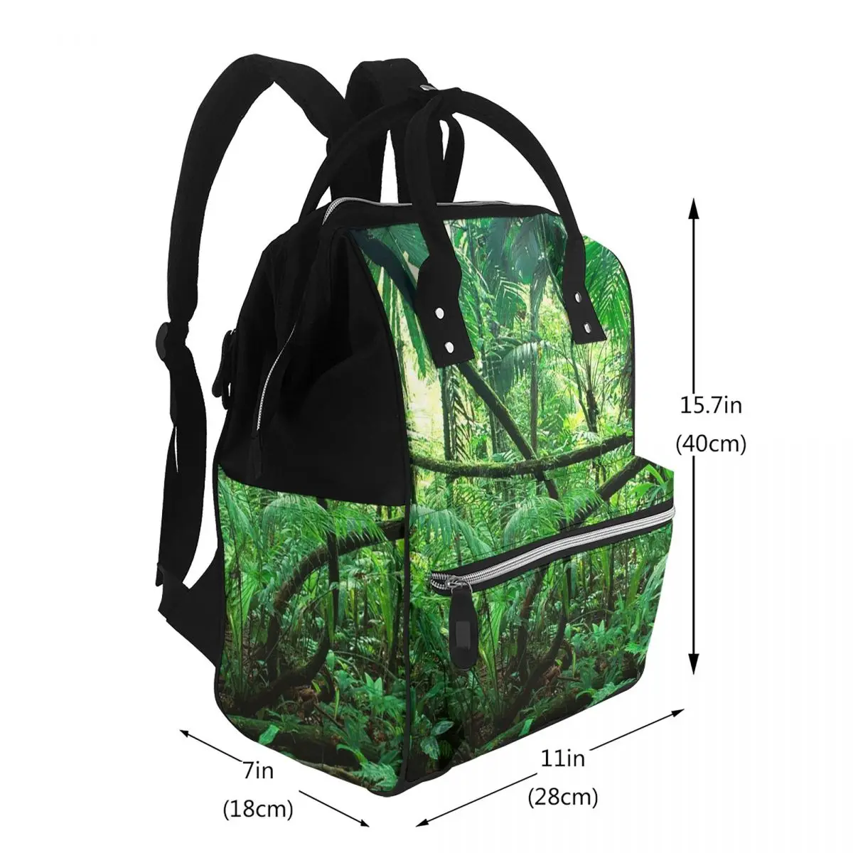 Rainforest Tropical Plants Student Backpack School Bag Hiking Travel Daypack for Men Women Bookbag Shoulder Bags