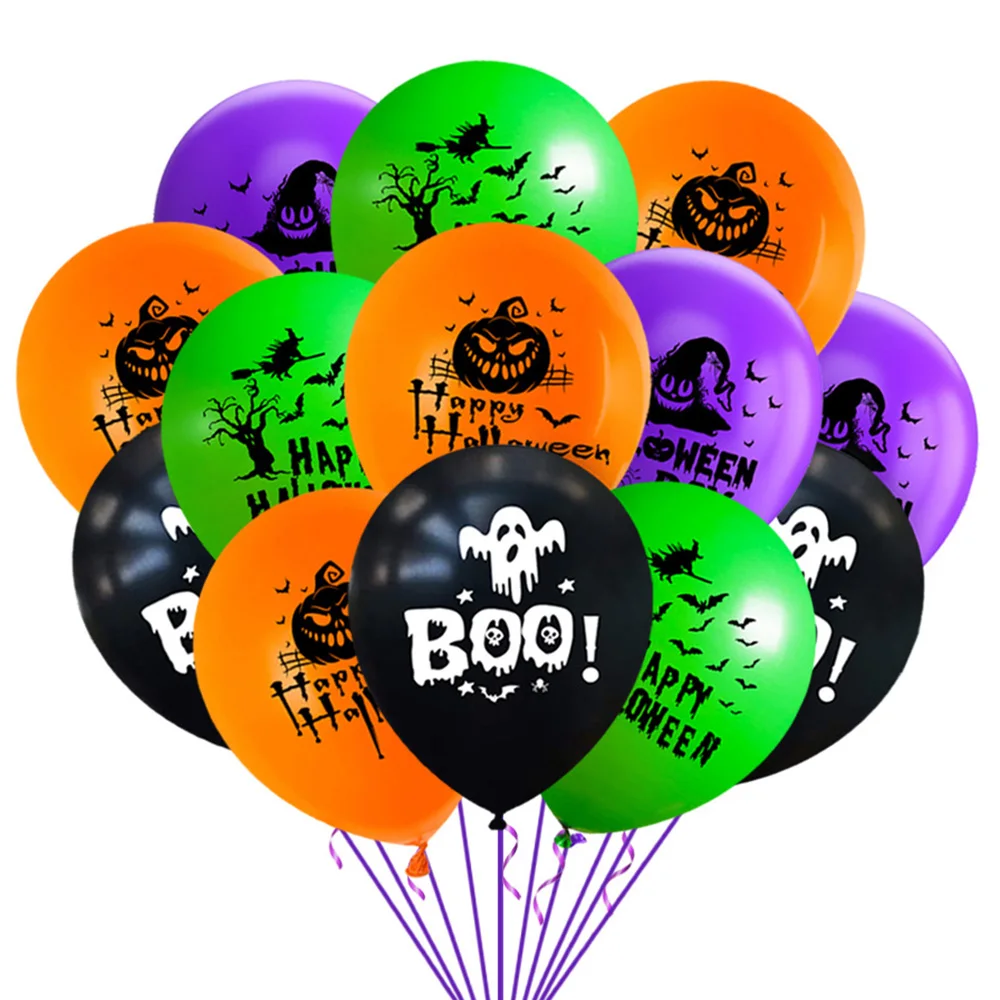 

40pcs Happy Halloween Latex Balloons Bat Ghost Pumpkin Balloon for Halloween Party Supplies Trick or Treat Toys