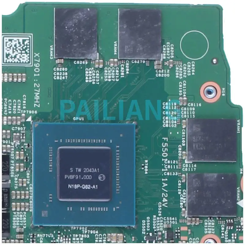 Imagem -05 - Placa-mãe Portátil para Dell g3 3500 Notebook Mainboard 028hkv 28hkv 0hw9cf 0hn4gn 0h1g65 i5 i7 10 ° N18p Gtx1650 1650ti 197951