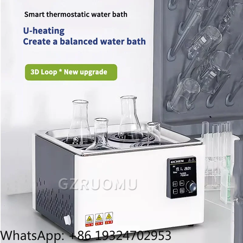 WB-1/2/4 Hole Intelligent Constant Temperature Water Bath Pot Adjustable LCD Anti-Dry Burning Lab Electro-Thermal Water Bath Box