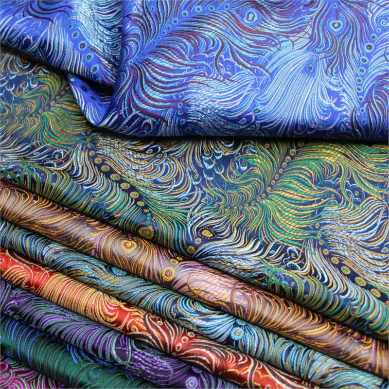 

Jacquard brocade silk fabric cheongsam Hanfu handcrafted antique
