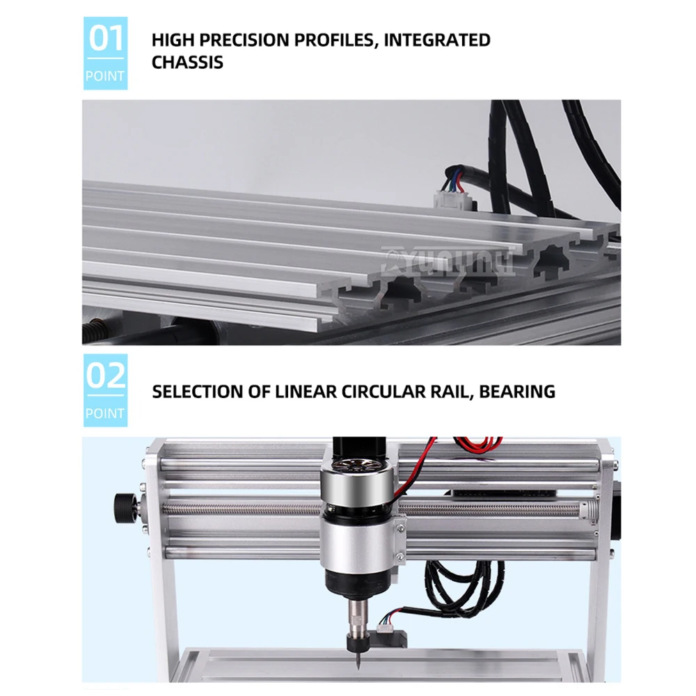 Laser engraving machine, small CNC engraving machine, DIY mini laser engraving machine, three-axis engraving