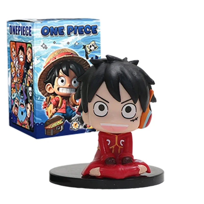1-12 Stück Blindbox Anime One Piece Figur Luffy Roronoa Zoro 6cm Q-Version Actionfigur Niedliches Spielzeug Schreibtischdekoration Modell Geschenk