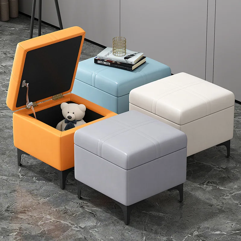 

Light Luxury Sofa Stool, Foot Pedal, Internet Red Small Stool, Stool Changing Household Shoes, Stool Storage, and Storage Stool