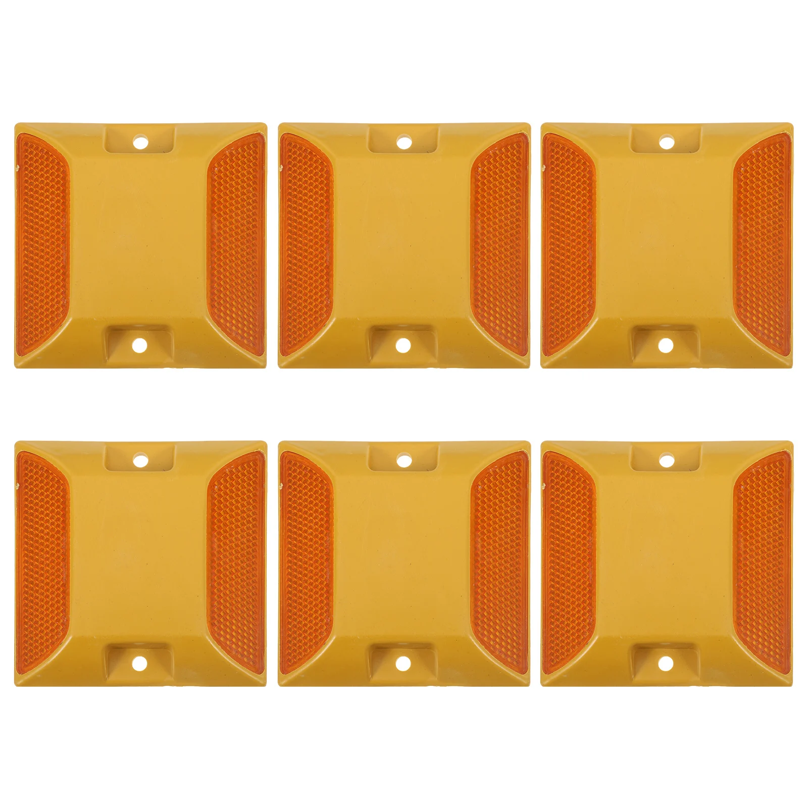 6Pcs Reflective Road Markers Raised Durable Driveway Road Marker Replacement Emergency Reflectors for Pavement Safety