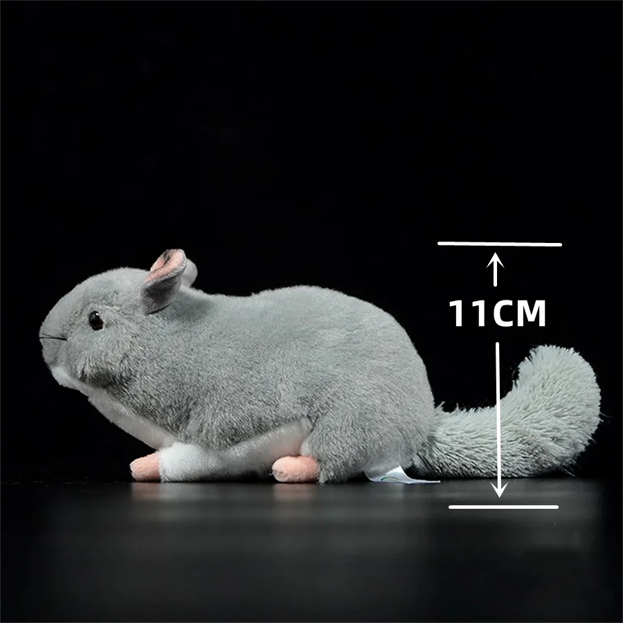 Hamster High Fidelity Anime Cute Plushie Chinchilla Plush Toys Lifelike Animals Simulation Stuffed Doll Kawai Toy Gifts For Kids