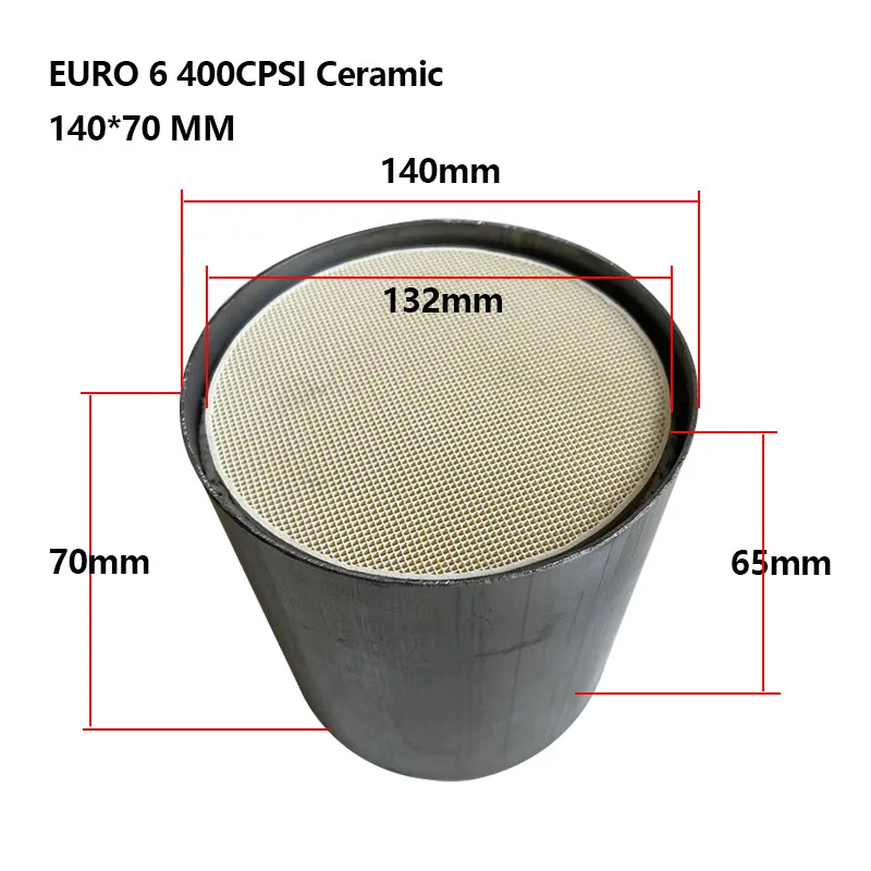 

140*70MM And 130*100MM Three-Way Catalyst Ceramic 400CPSI Euro 6 Honeycomb Vehicle Exhaust Gas High Performance Conversion