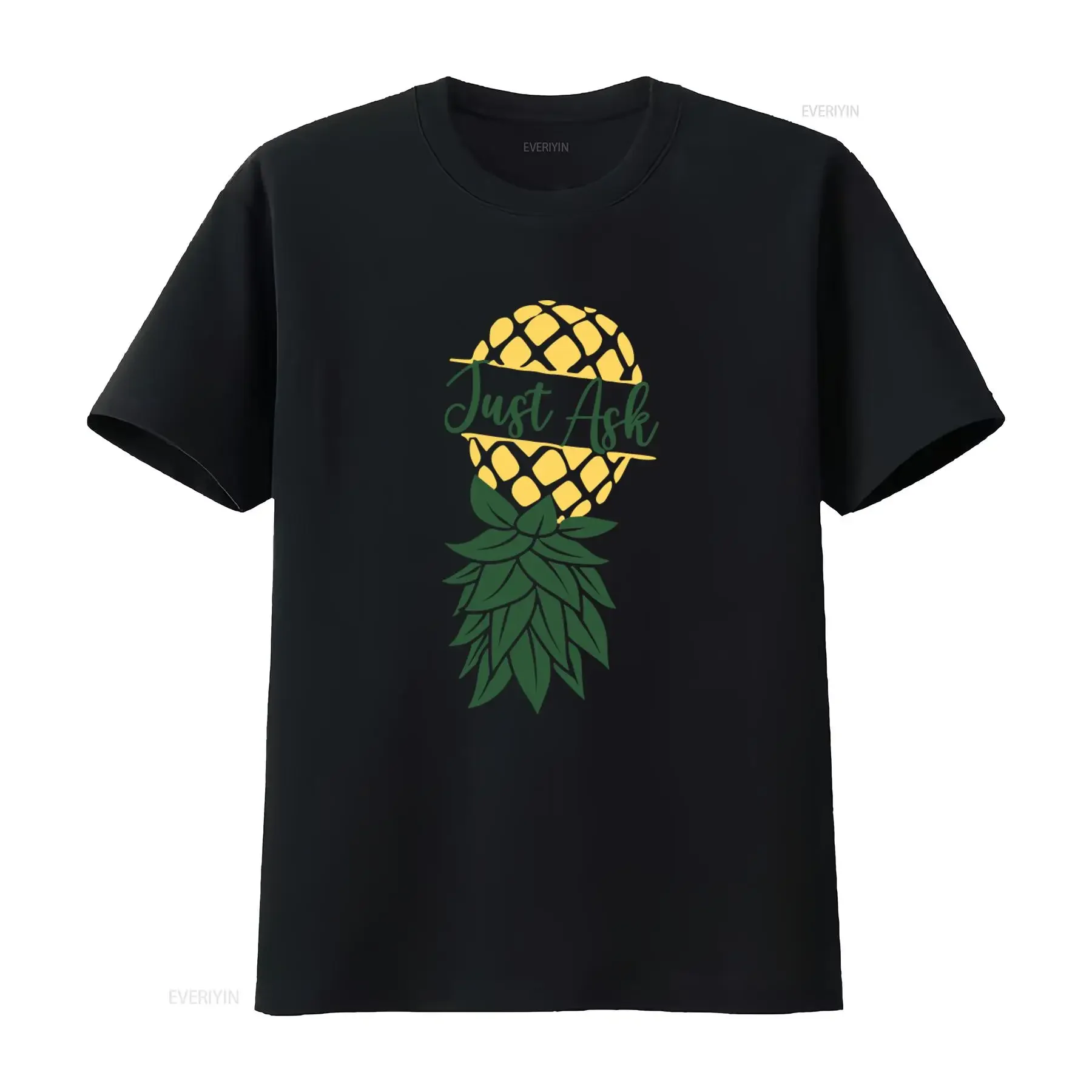 Upside Down Pineapple T Shirt for Swinging Couples Just Ask Swinger Lifestyle Birthday Unique Design Who Play vintage Washed