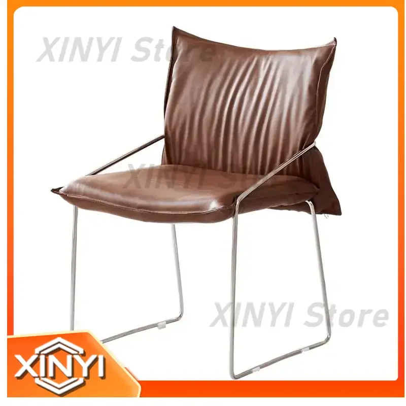 Soft Bag Dining Chair for Medieval Style Home Decor French Light Luxury Desk Makeup Chair with Backrest for Study Casual