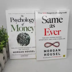 Libro de la psicología del dinero, libro en inglés, 2 libros/set de Morgan Housel, igual que Nunca