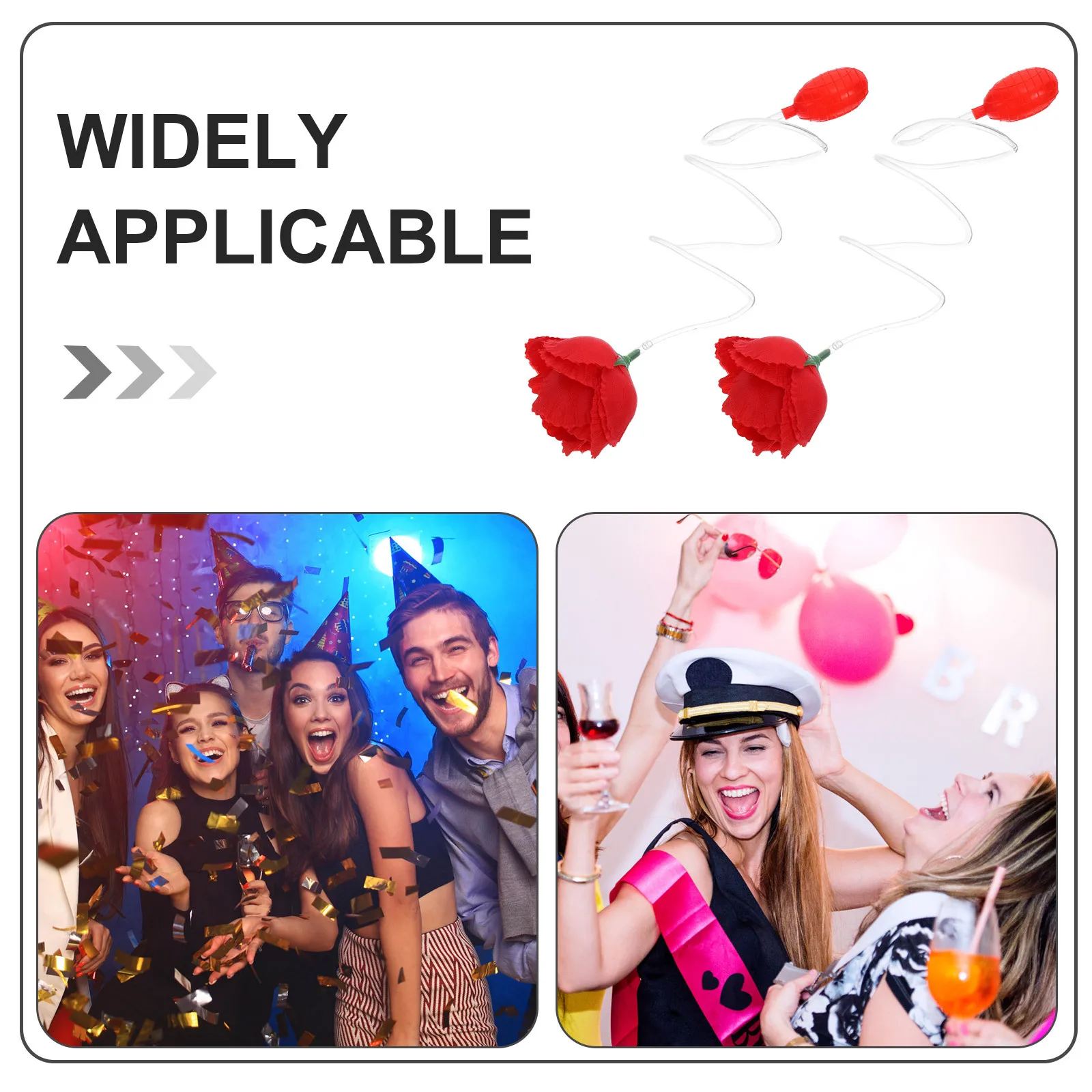 2 قطعة الكمامة الورد الدعامة رش المياه زهرة لعيد كذبة أبريل المزحة ألعاب الزفاف نكتة لوازم قابلة لإعادة الاستخدام حفلة خدعة أداة كوميديا