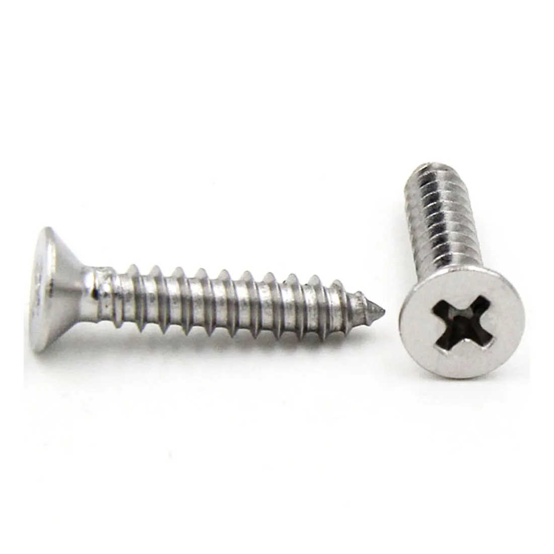Cross Recessed Countersunk Head Self-Tapping Screws, Phillips Drive, 304/316 Stainless Steel, Sizes M2.2-M6.3 GB846/DIN7982