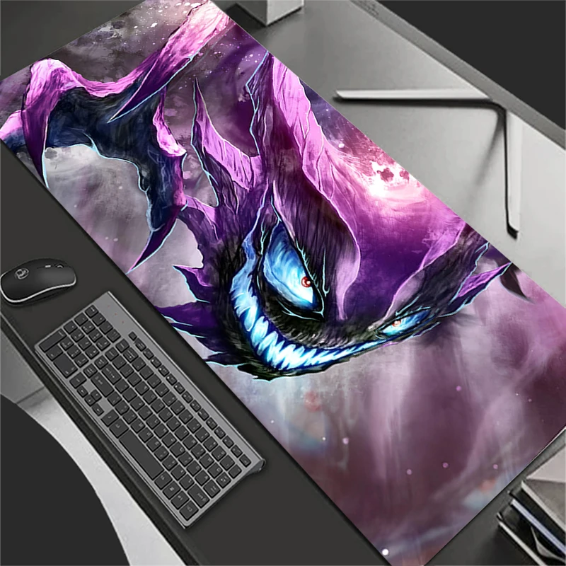 게임용 마우스 패드 P-Pokemons G-Gengar 대형 컴퓨터 마우스 패드 데스크 매트 PC 애니메이션 카펫 키보드 게이머 액세서리 테이블