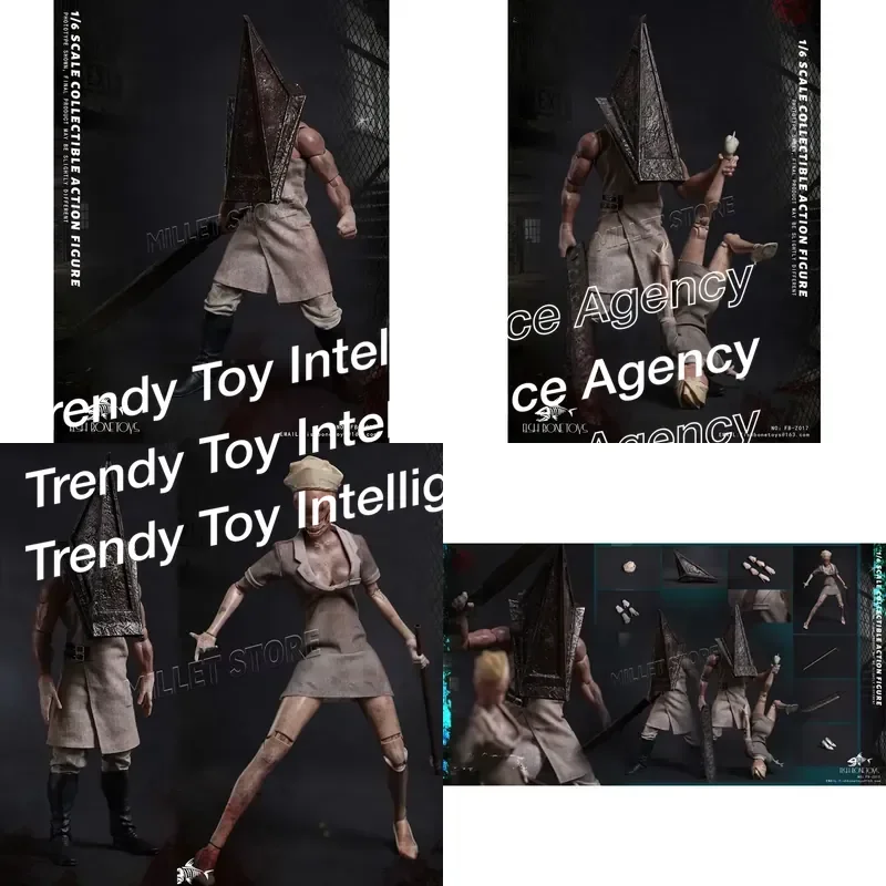 for Silent Hill Pyramid Head and Nurse 1/6 Scale Action Figures Deluxe 2 Pack Authentic Collectible Model Toys