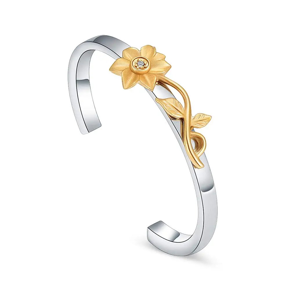 

Urn Bracelet for Ashes Sunflower Cremation Bracelet Stainless Steel Keepsake Openable Cuff Memorial Ashes Jewelry for Women Men