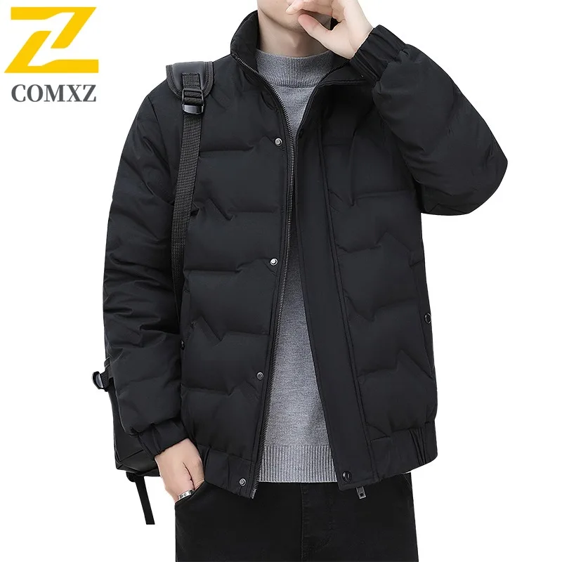 COMXZ Winter Jacket High Quality Windproof Business Commuting Puffer Jacket Ski Comfortable Stylish Padding Coat Men's Clothing