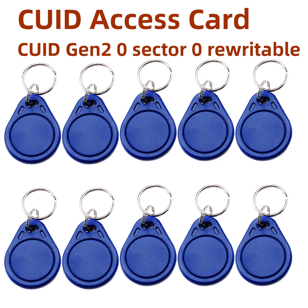 5/10pcs GEN2 CUID Android App MCT Modify UID Changeable Tag Keyfob NFC 1k S50 13.56MHz Card Block 0 Writable HF 14443A CUID Key