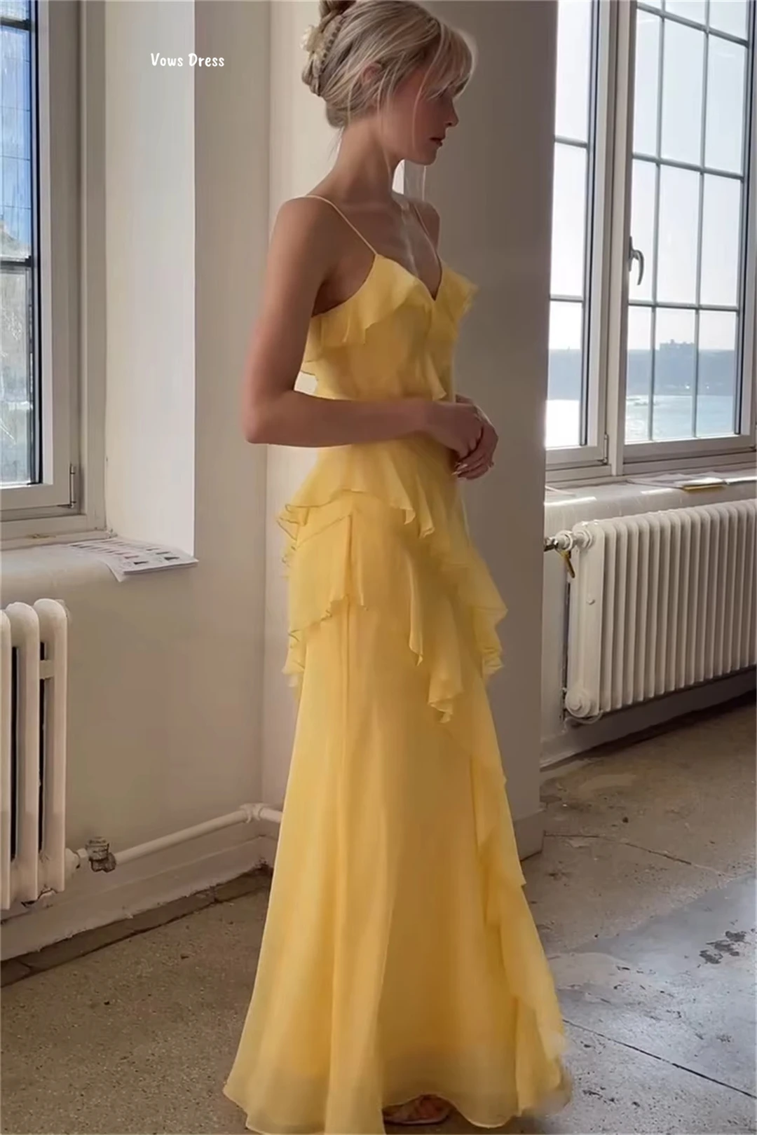 Vows Gold Luxurious Party Dresses for Special Occasions Robe Soiree Custom Made Prom Gown Sling Luxury Evening Dress 2025 Line A