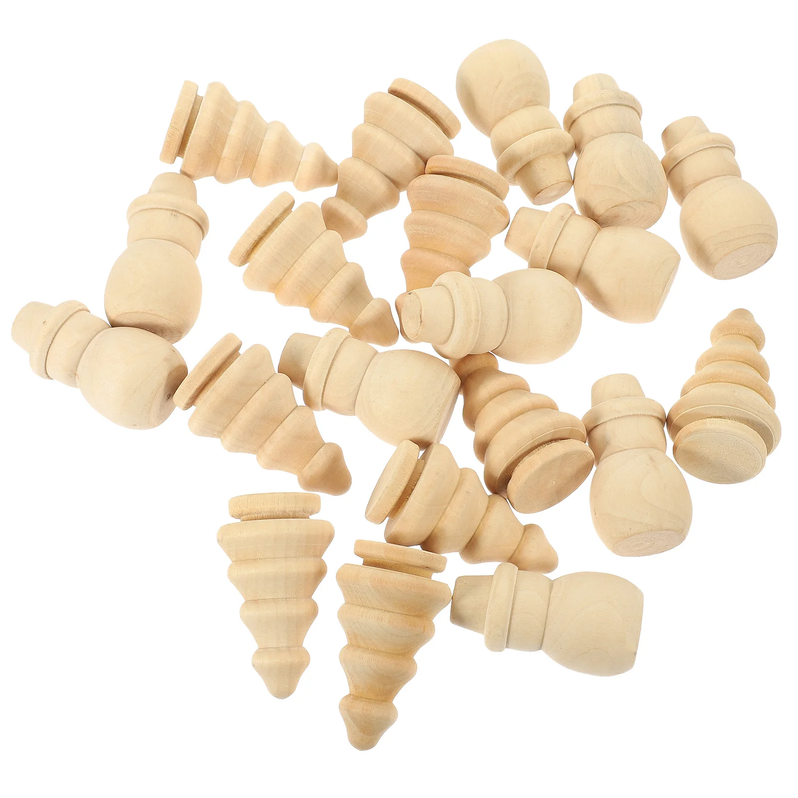 

20Pcs Wooden Christmas Snowman Decorations DIY Blank Ornaments Unfinished Craft Supplies for Holiday Party Decor