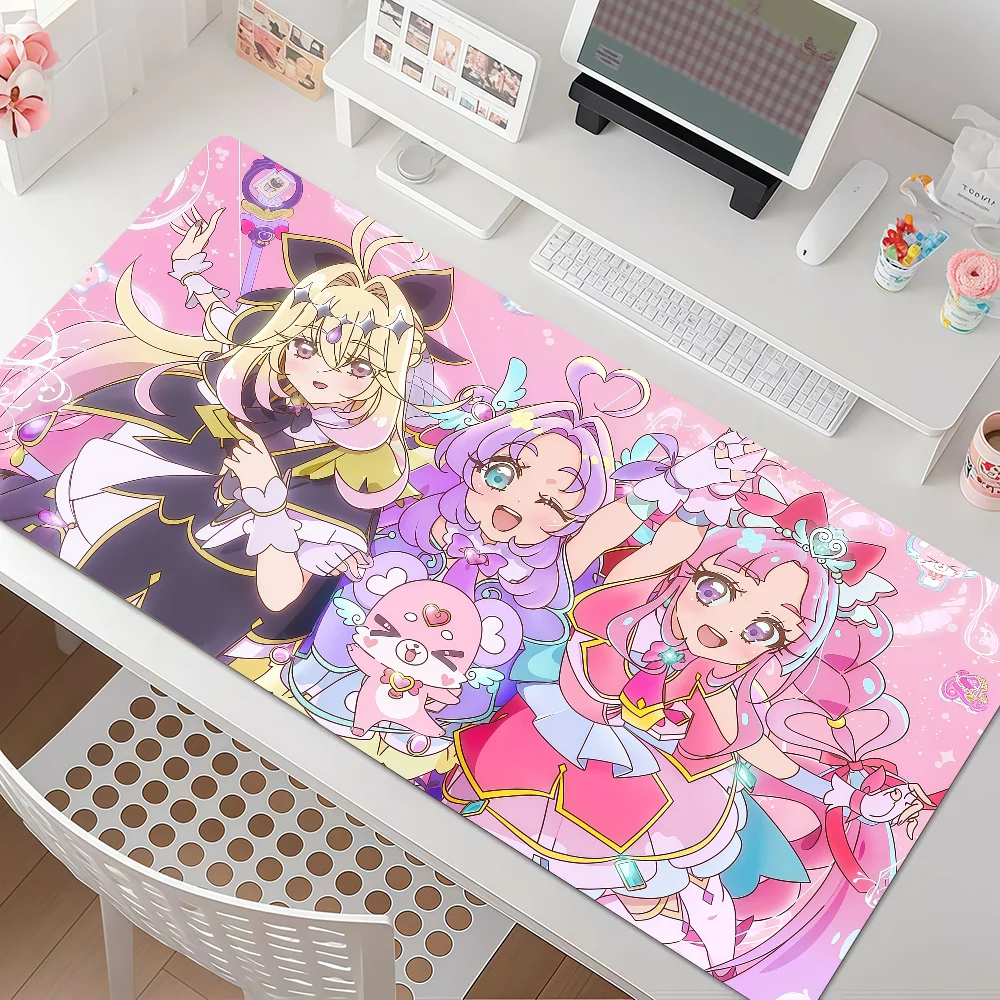 Anime S-Star D-detective P-precure Mouse Pad Anti Slip Rubber Edge Locked Thickened Laptop Gaming Desk Mat