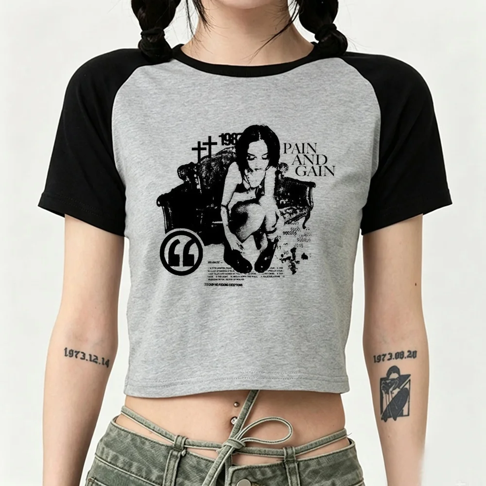 Y2k Star Girl crop top shoujo graphic scene  harajuku party t-shirt cutecore japan vintage goth kawaii