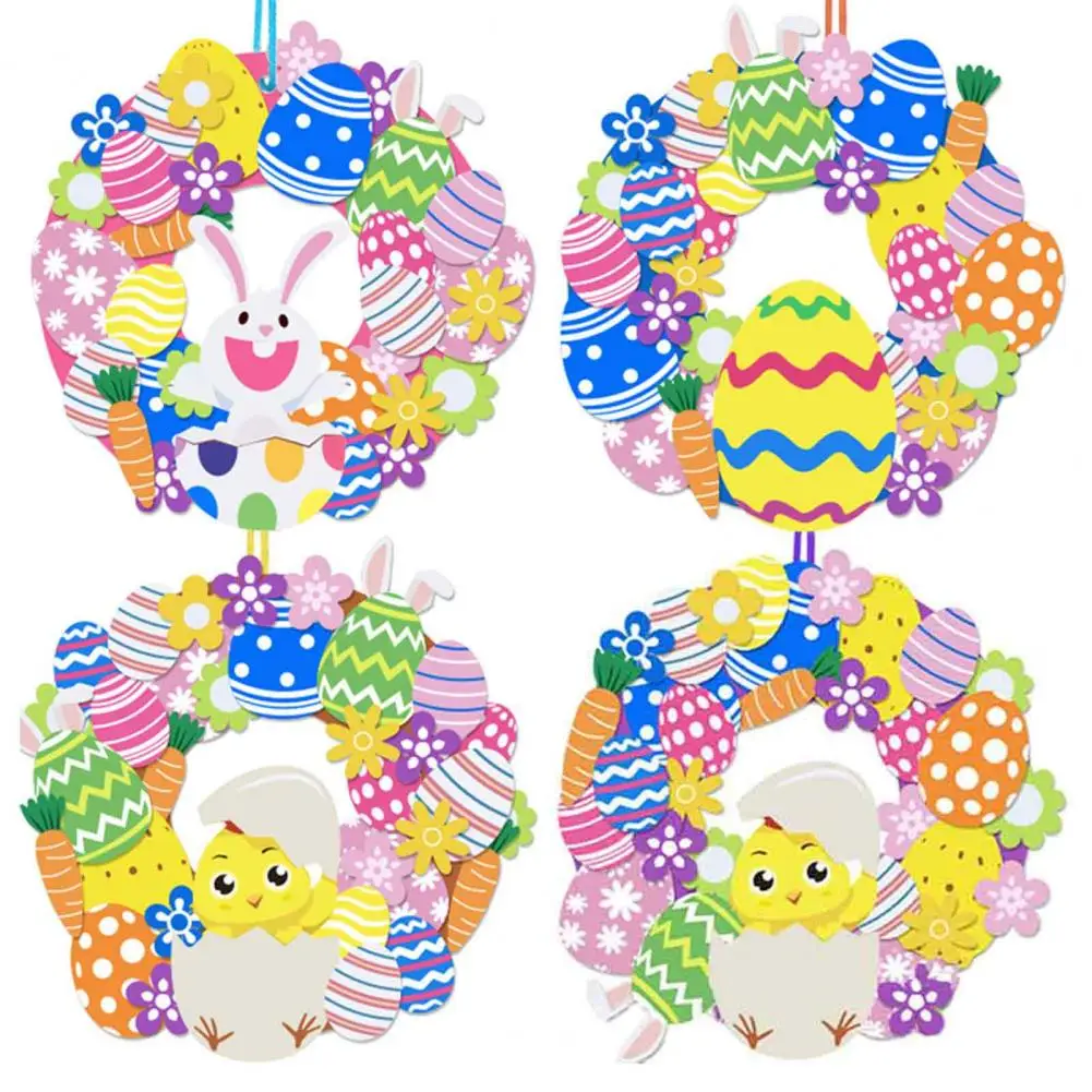 Easter Foam Stickers Kids Easter Crafts Spring Party Decoration Set Easter Sticker Self-adhesive Foam Stickers Happy for Home