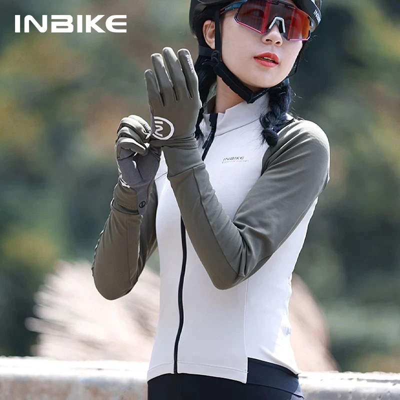 

INBIKE Cycling Clothes for Women High Elasticity Cycling Jersey Fleece Warm Long Sleeves Women's Cycling Shirt