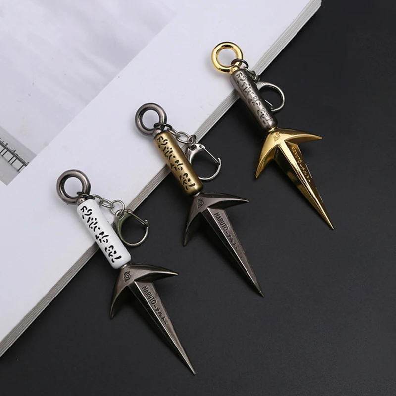 Naruto Weapon Namikaze Minato Ninja Kunai Anime Peripheral 9cm Metal Katana Samurai Sword Model Accessories Keychains Toys Gifts