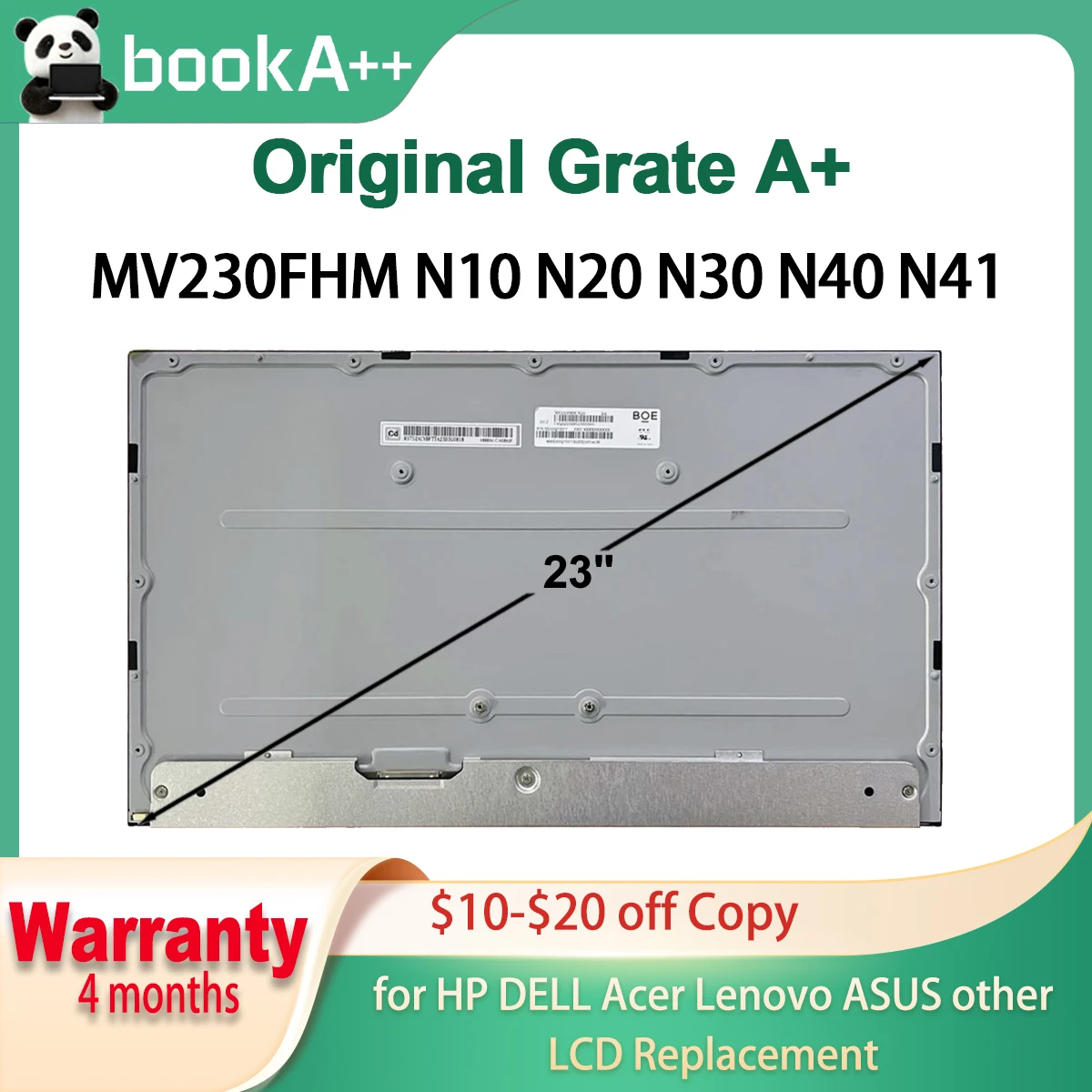 

23-дюймовые оригинальные дисплеи MV230FHM N10 N20 N30 N40 N41 1920*1080 FHD ЖК-панели