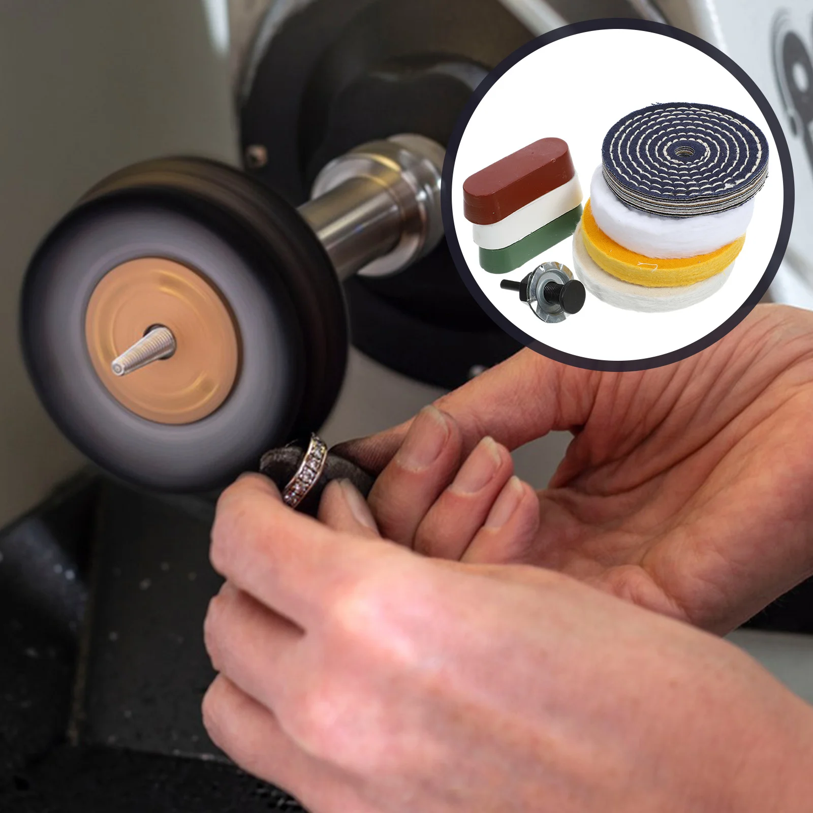 

1Set Buffing Wheel Polishing Kit for Grinding Polishing Tools Accessories Polish Disc Set for Drill Electric Grinder