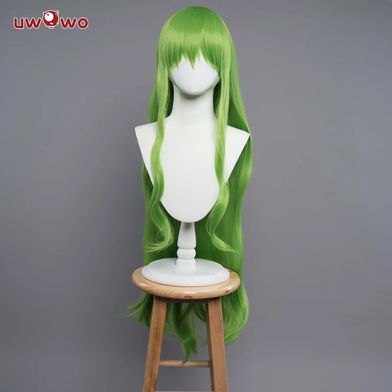 

UWOWO Black Bride Cosplay Wig C.C. Lelouchh Bride Cosplay Hair Halloween Cos