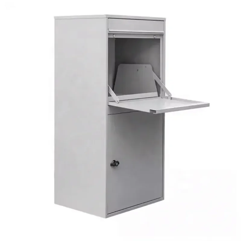 Custom Large Capacity Metal Mail Drop Box Wall Mounted Parcel Box for E-commerce Stores Made From Sheet Metal Fabrication