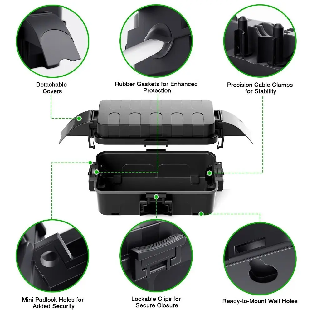 

IP54 Rated IP54 Waterproof Junction Box Dustproof Performance Empty Internal Design Electrical Wire Connection Box