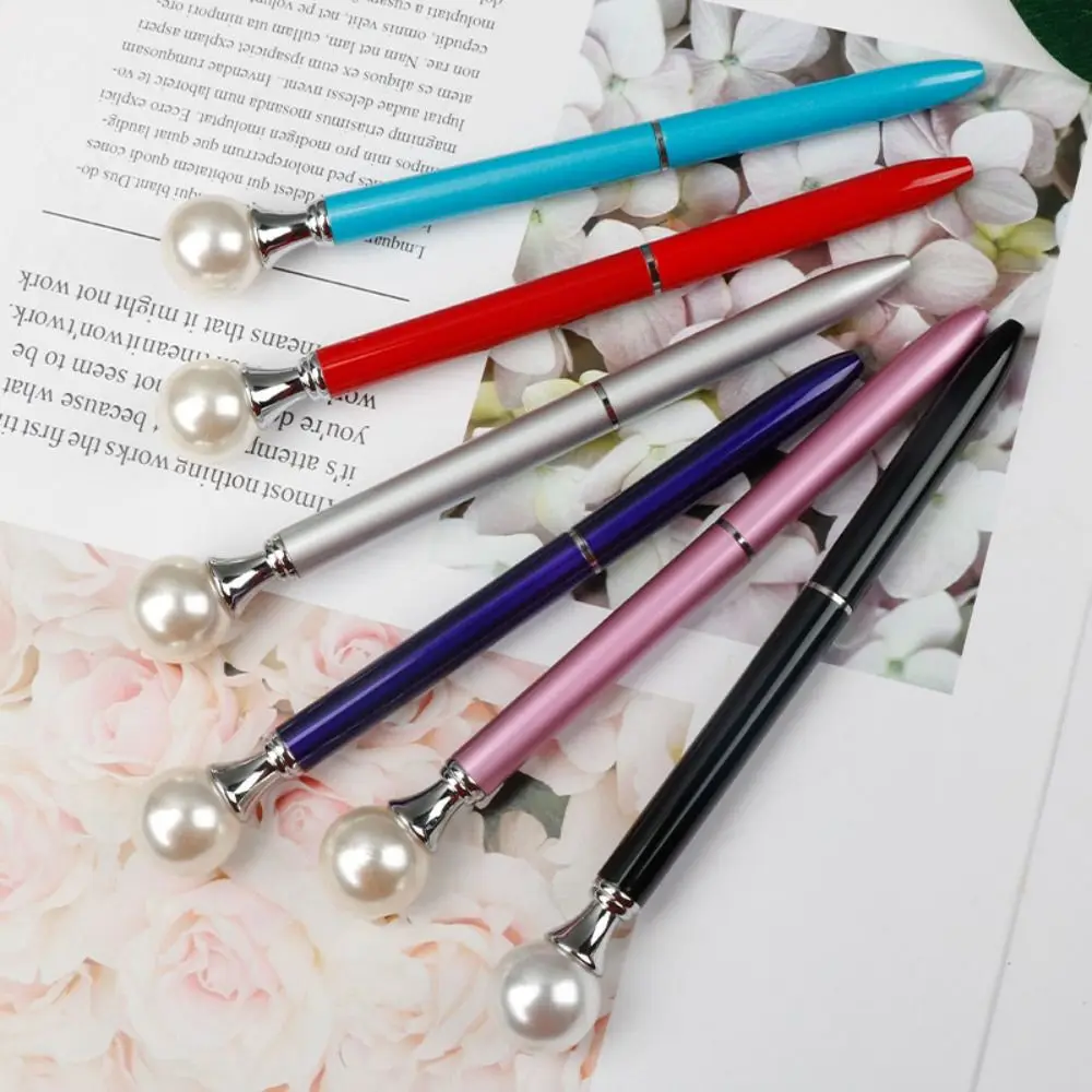 

Creative Writing Smoothly Pearl Pen Quick-Drying Unique Neutral Gel Pens 1mm Metal Signature Pen Festival Gift