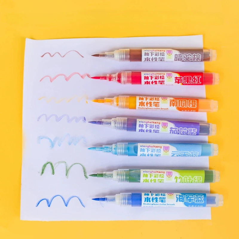 Ceramic Underglaze Marker 10 Colors Water Based Paint Pen Pottery Coloring Pigment DIY Art Painting Tools for School Students