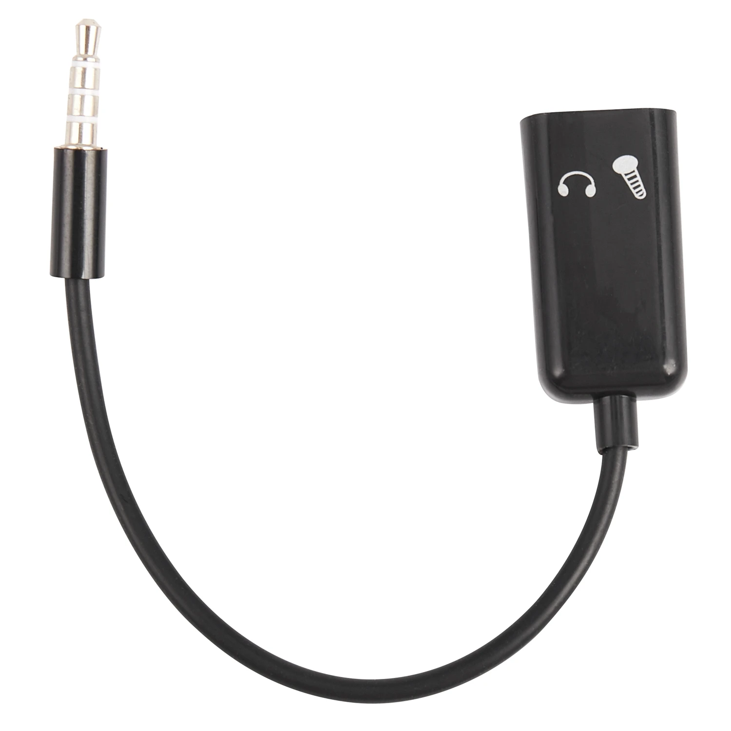 B68A 3.5mm Stereo Audio Splitter Male to Headphone Headset + Microphone Adapter couples turn wiring harness connector