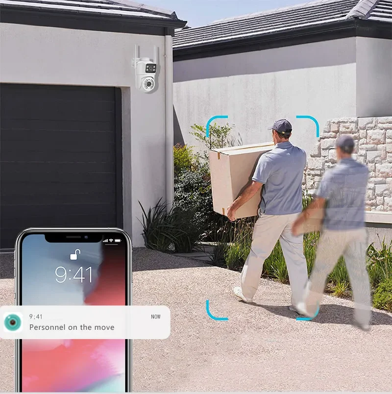 BELIA 6MP 4K PTZ Wifi Camera with Dual Lens Dual Screens AI Human Detection Wireless Outdoor CCTV Security IP Camera ICSEE App