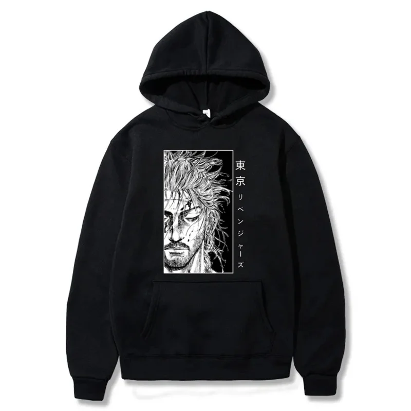 Japan Manga VAGABOND Miyamoto Musashi Print Man Hoodies Acg Fans Streetwear Hipster Otaku Clothing Casual Girl Sweatshirts