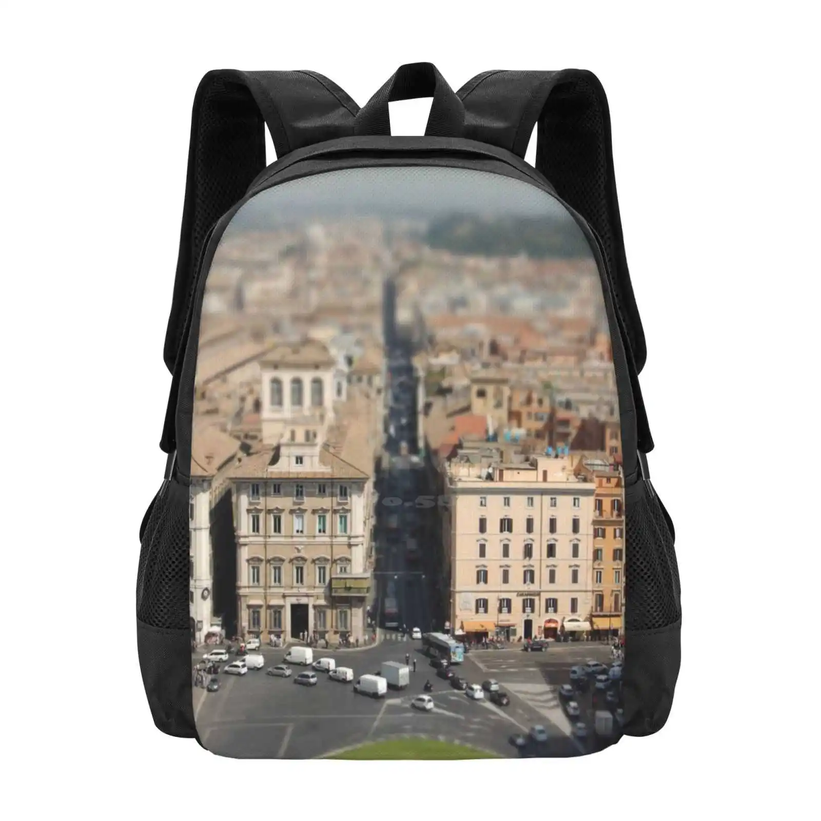 When Hot Sale Backpack Fashion Bags Blur Old City Sky People Street Road Holiday Effect Italy Cars Traffic Sun View Europe