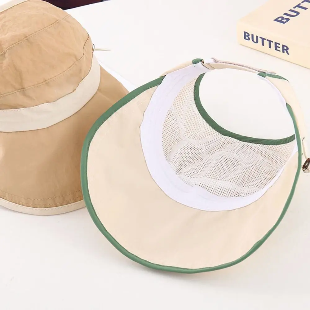 

Korean Style Candy Color Bucket Hat Solid Color Shading Hat Summer Kid Sunhat Quick-dry Anti-UV Sun Hat Children's Empty Top Cap