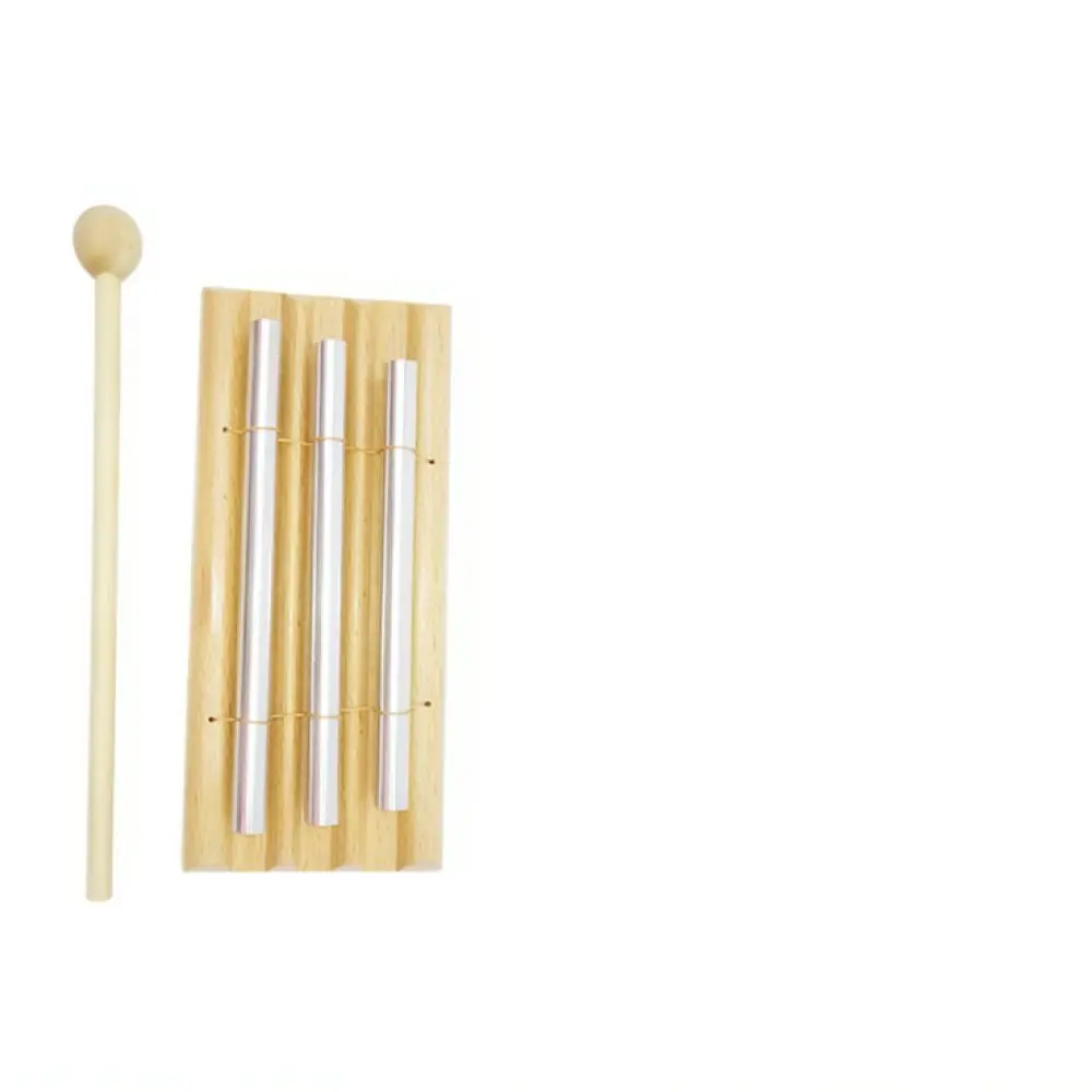 Natural Beech Wood Percussion Instrument Music Chime Kids Educational Rhythm Toy Sensory Development Sound Practice