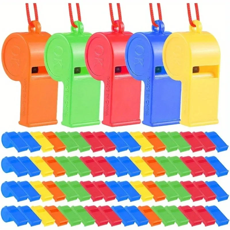 100PCS Randomly Colored Birthday Whistle Children's Party Atmosphere Cheer Props Christmas Birthday Party Fillers Games